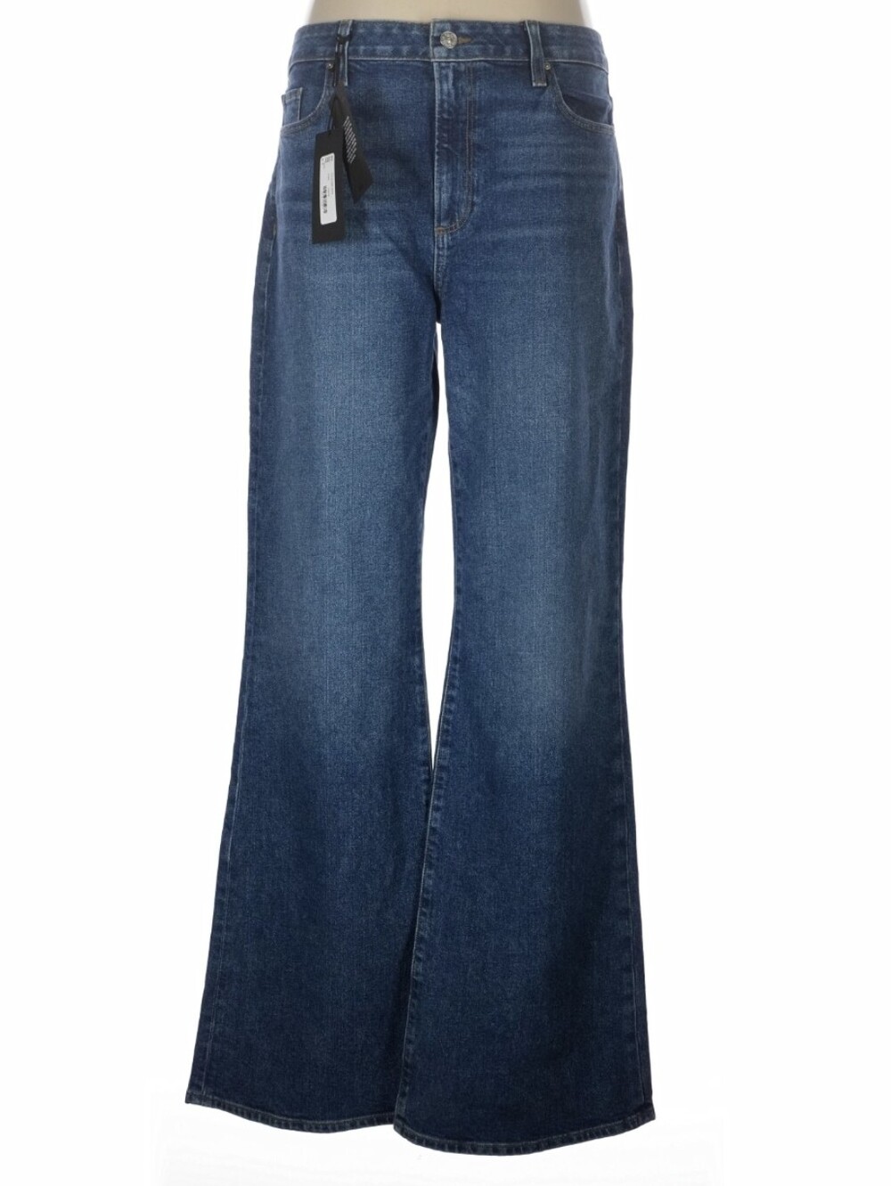 PAIGE Sofia Mid Rise Flare Jeans in Carver Blue Heritage Denim NWT Size 32